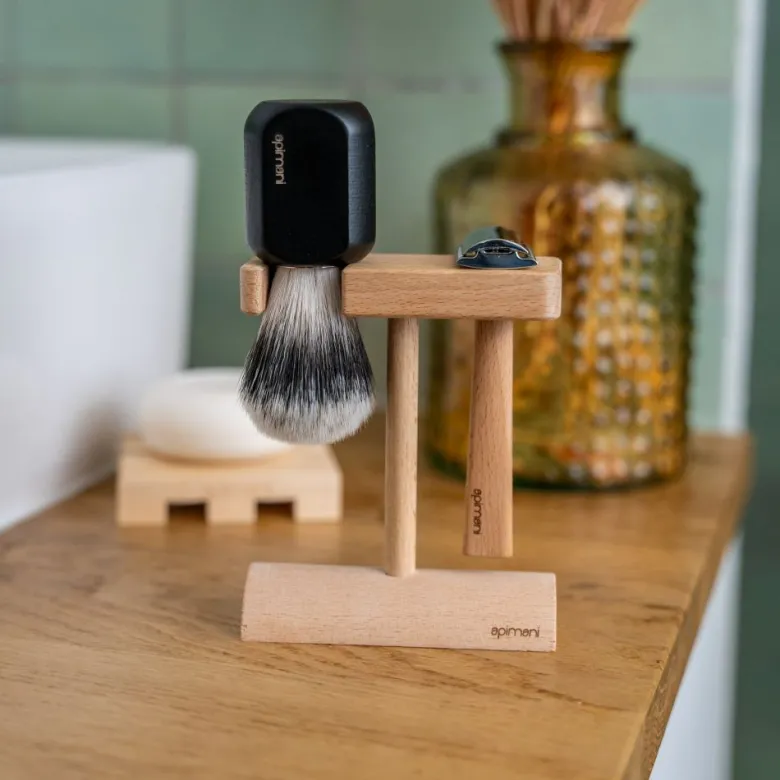 Coffret barbe – accessoires de rasage – naturel