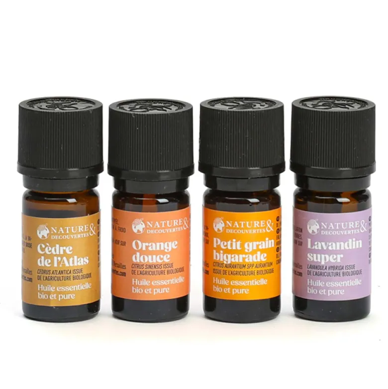 Coffret 4 huiles essentielles détente