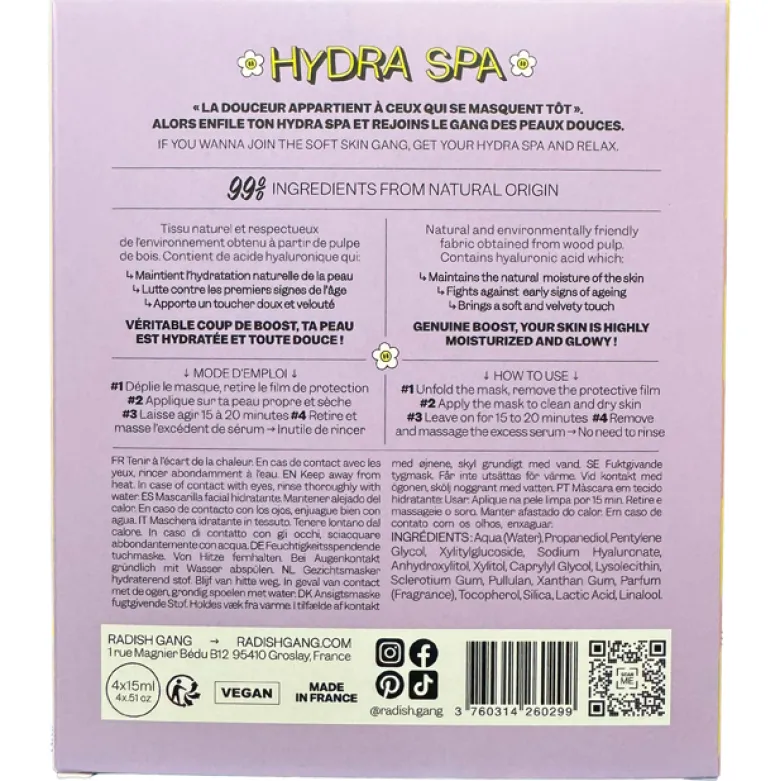 Coffret hydra spa Radish Gang