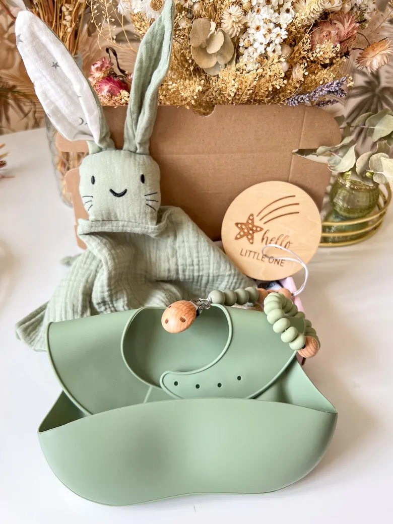 Coffret naissance lapin vert