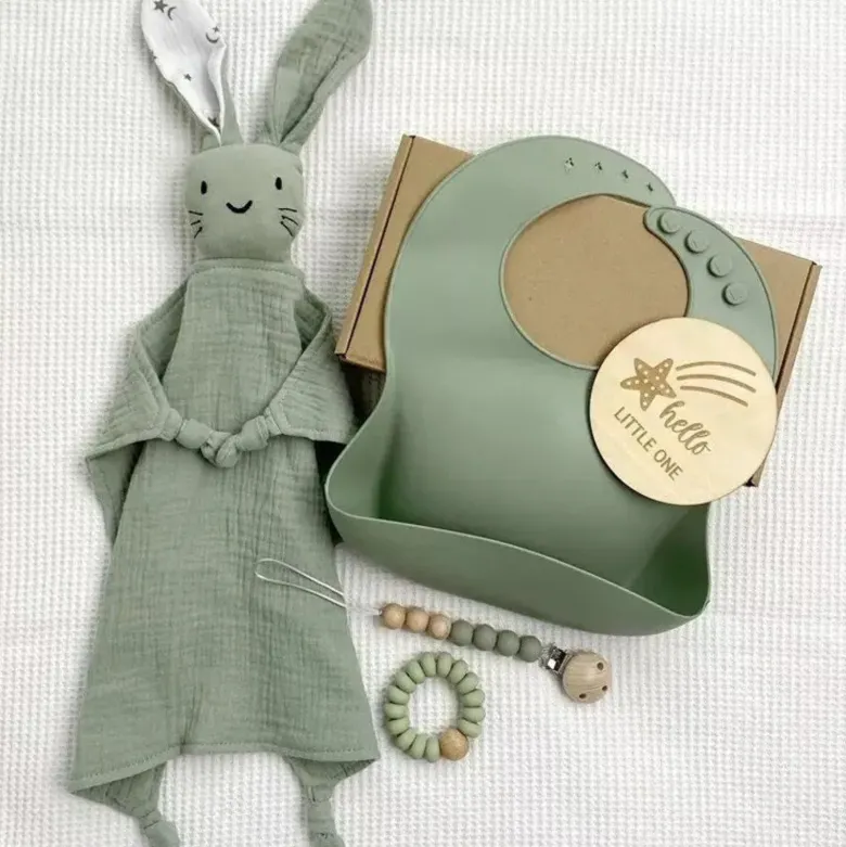 Coffret naissance lapin vert