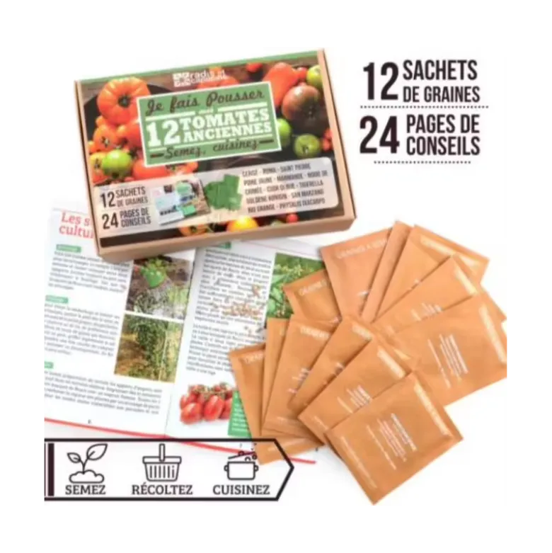 Coffret 12 sachets tomates anciennes