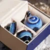 Coffret service à thé tenmoku etoile