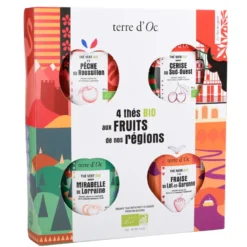 Coffret 4 thés bio fruits des régions