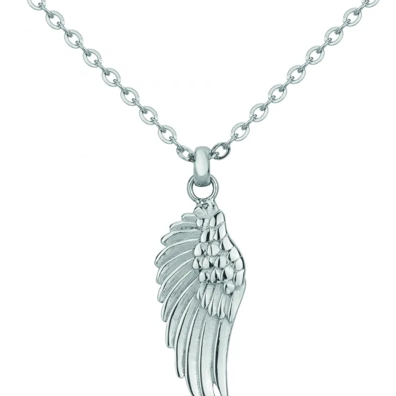 Collier aile argent en acier 316l