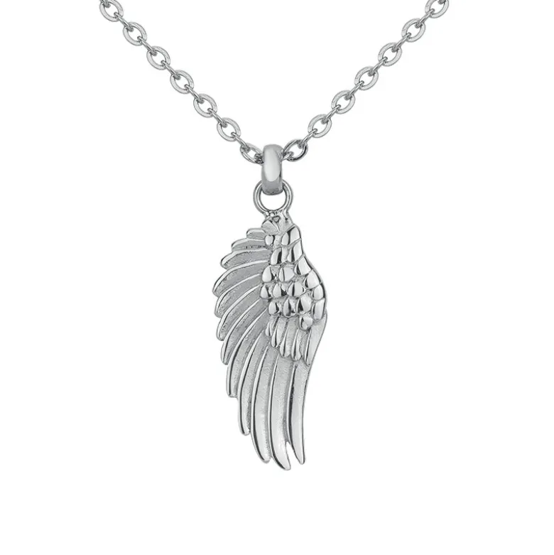 Collier aile argent en acier 316l