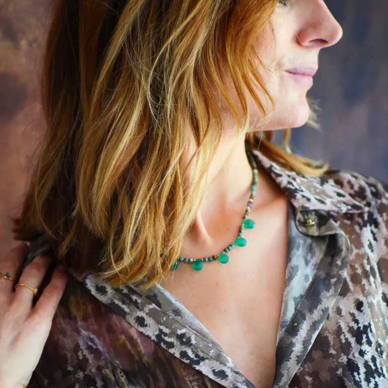 Collier chandi turquoise