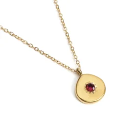 Collier du zodiaque acier doré et strass en verre collection Aura Balance