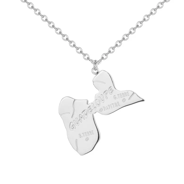 Collier guadeloupe argent en acier