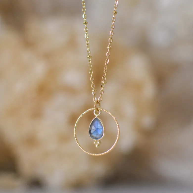 Collier labradorite clementine