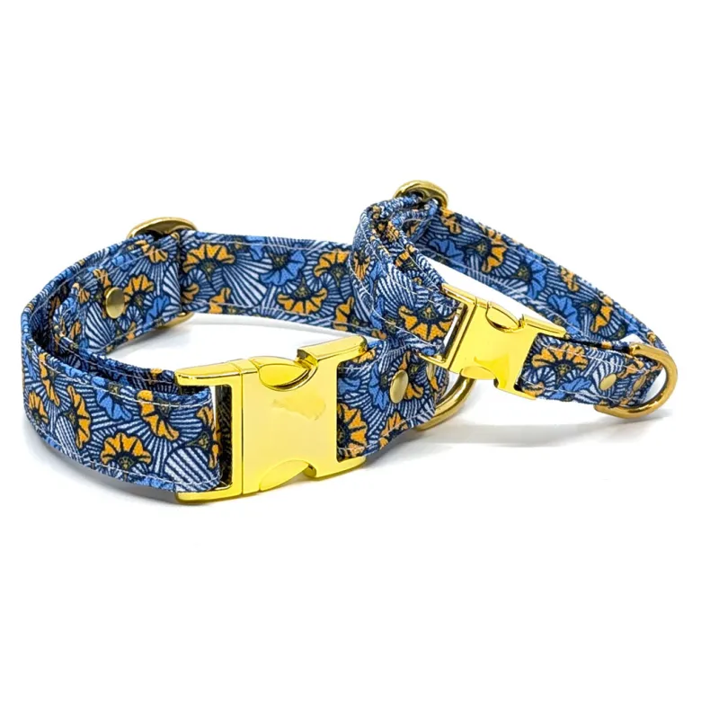 Collier le wax bleu - taille m