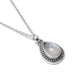 Collier pierre de Lune et argent