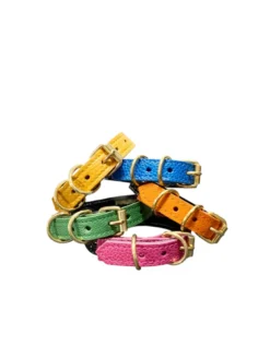 Collier pour chat lynx lynx by maurice en cuir grainé - taille 2 - rose
