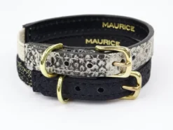 Collier pour chat panthera pardus by maurice en cuir - taille 2 - python