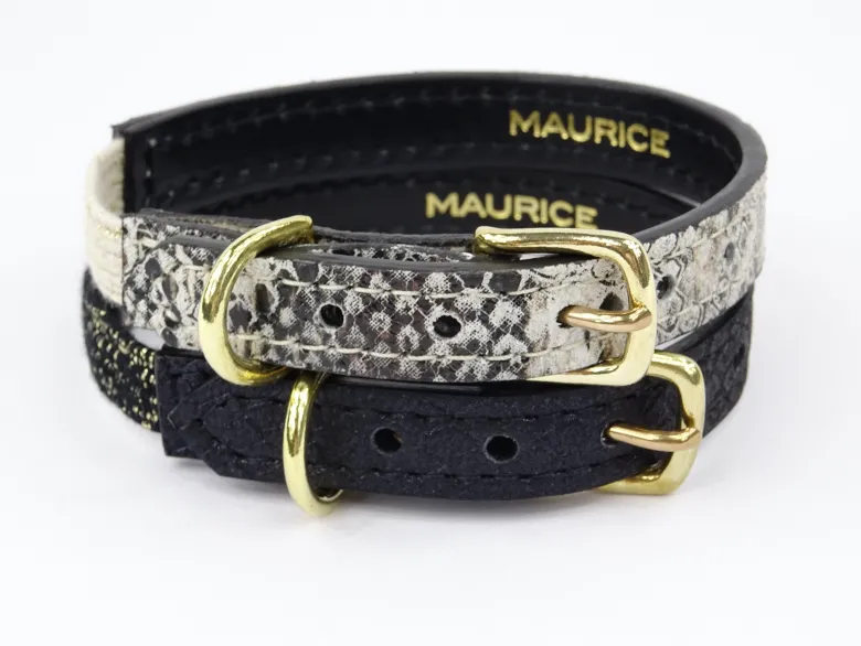 Collier pour chat panthera pardus by maurice en cuir - taille 2 - python