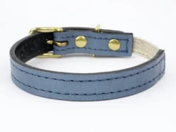 Collier pour chat panthera pardus by maurice en cuir - taille 3 - bleu