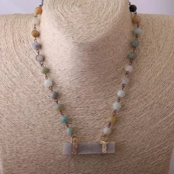 Collier pureté en amazonite