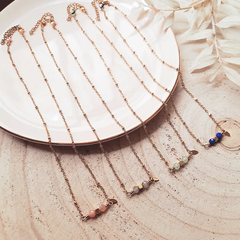 Collier ras du cou comète lapis lazuli