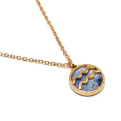Collier signe astrologique verseau