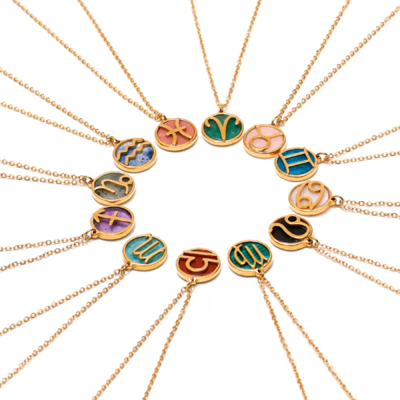 Collier signe astrologique verseau