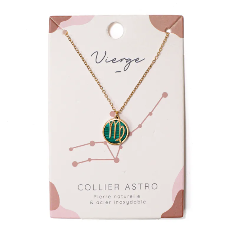 Collier signe astrologique vierge