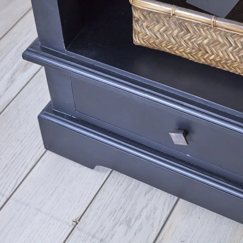 Commode acajou et teck 2 tiroirs