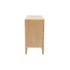 Commode en bois clair chêne 6 tiroirs l120 cm freddy