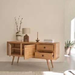 Commode mindi 2 tiroirs 2 portes