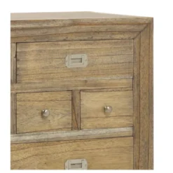 Commode 9 tiroirs bronze bois marron -