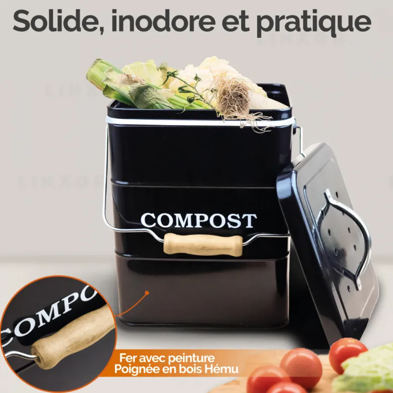 Composteur de cuisine rectangle