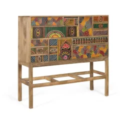 Console bois marron - décoration