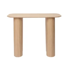 Console en bois clair l100 cm foleen