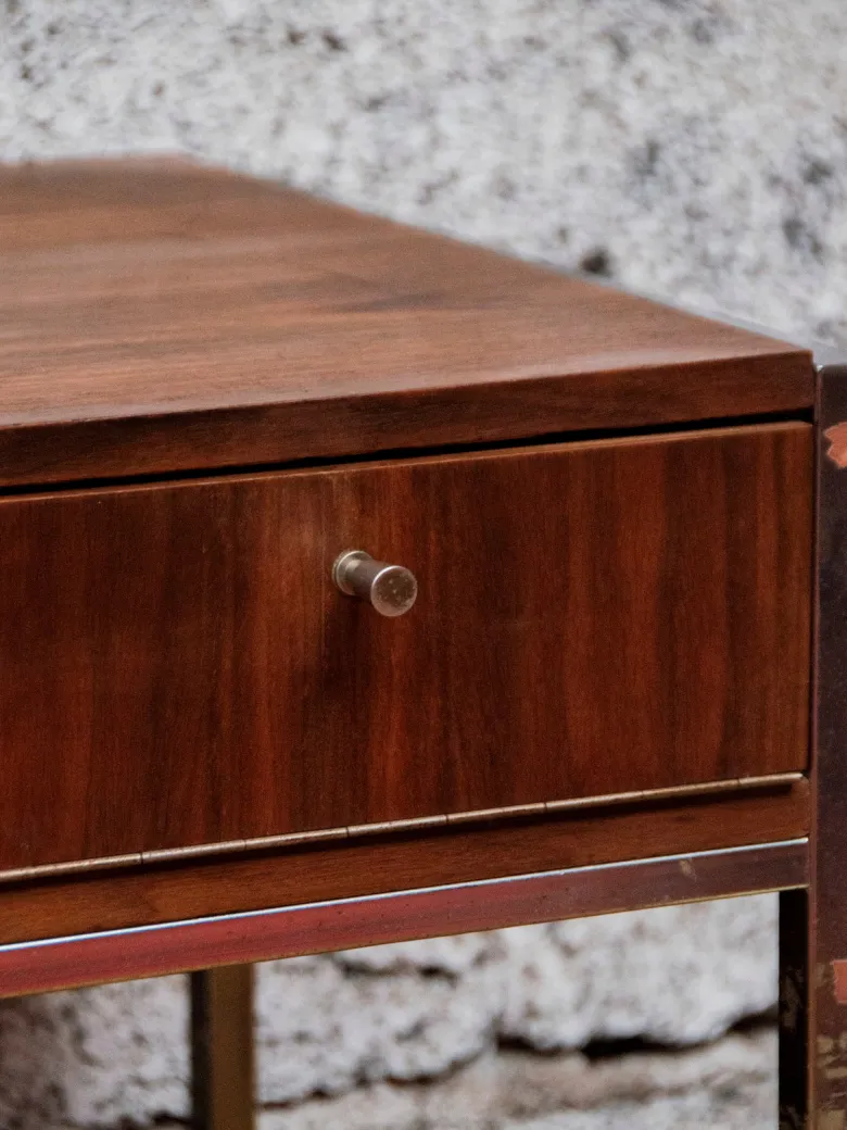 Console en métal et bois n°1256