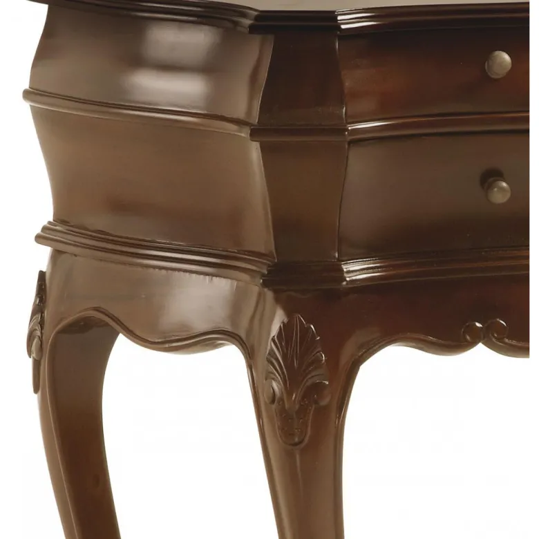 Console 6 tiroirs bronze bois marron -