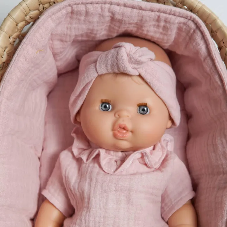 Couffin poupée bobble rose