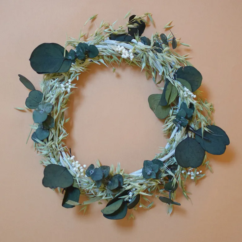 Couronne rotin & fleurs - kit diy