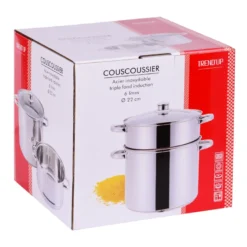 Couscoussier inox 22 cm 6 litres