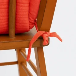 Coussin chaise haute coton bio fraise