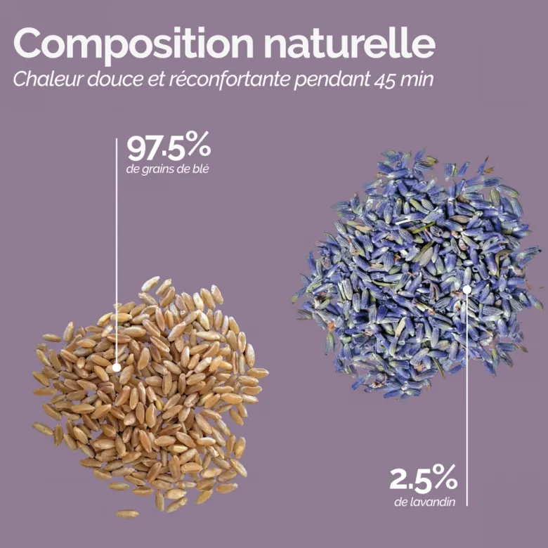 Coussin chauffant pour épaules et cou Prune