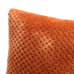 Coussin damier terracotta 40x40 cm Terracotta
