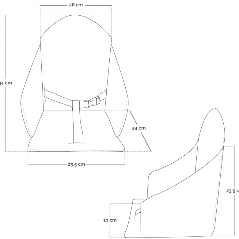 Coussin d'assise pour chaise haute