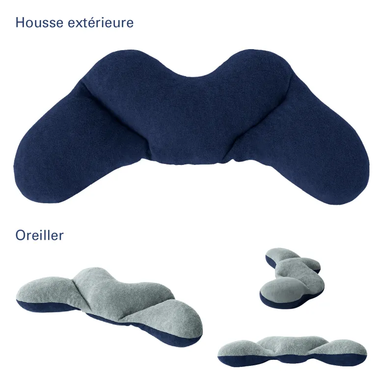 Coussin ergonomique pinto float-bleu