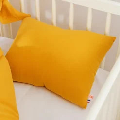 Coussin rectangle en coton bio honey Beige