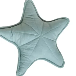 Coussin étoile de mer en lin coussin décoratif style bord de mer et plage vert