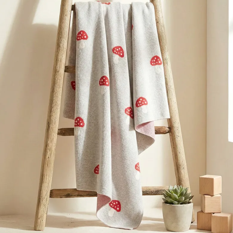 Couverture coton bio champi