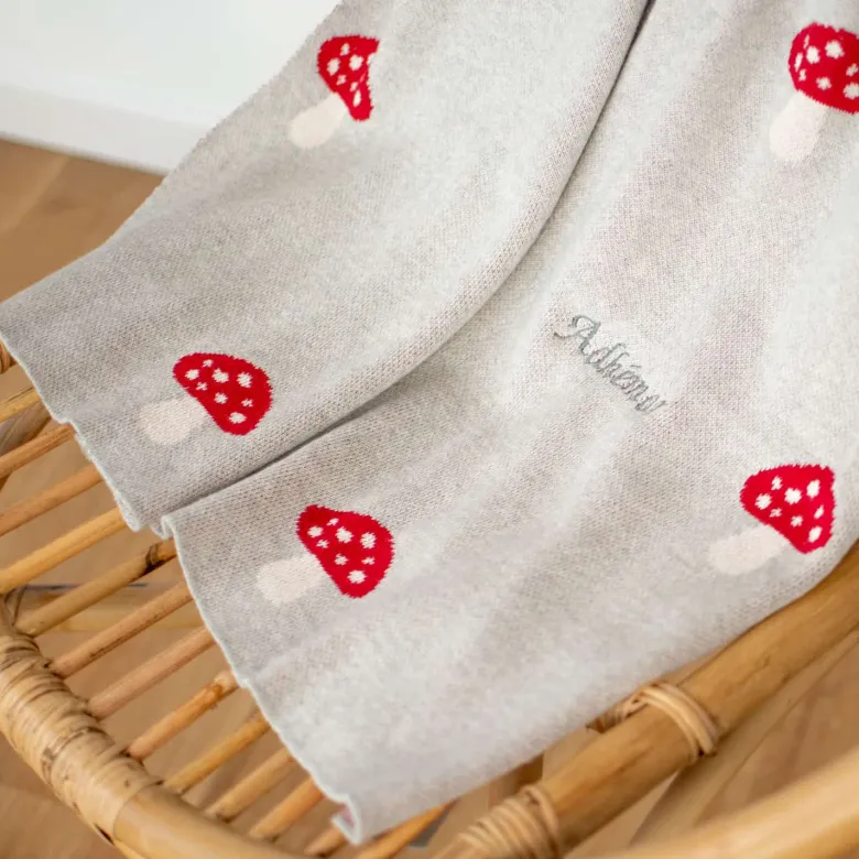 Couverture coton bio champi