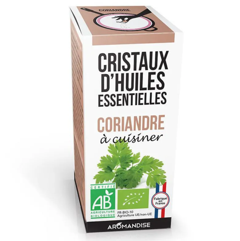 Cristaux d'huiles essentielles coriandre