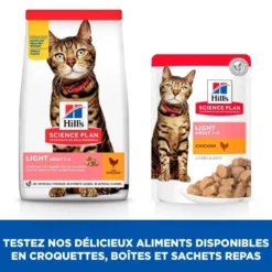 Croquettes chat science plan adult light poulet - hill's