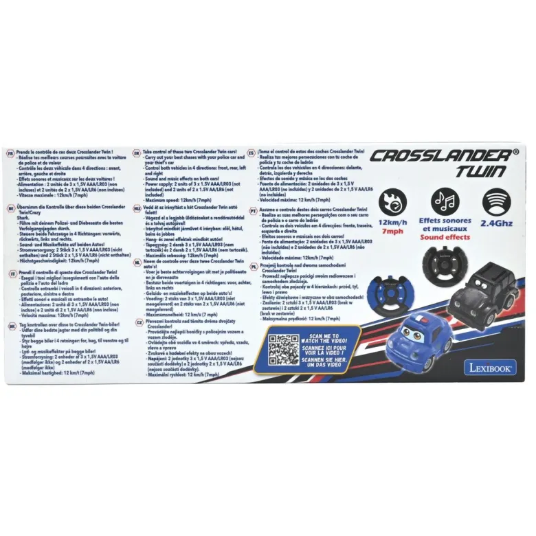 Crosslander twin – set de voiture télécommandée policier et voleur