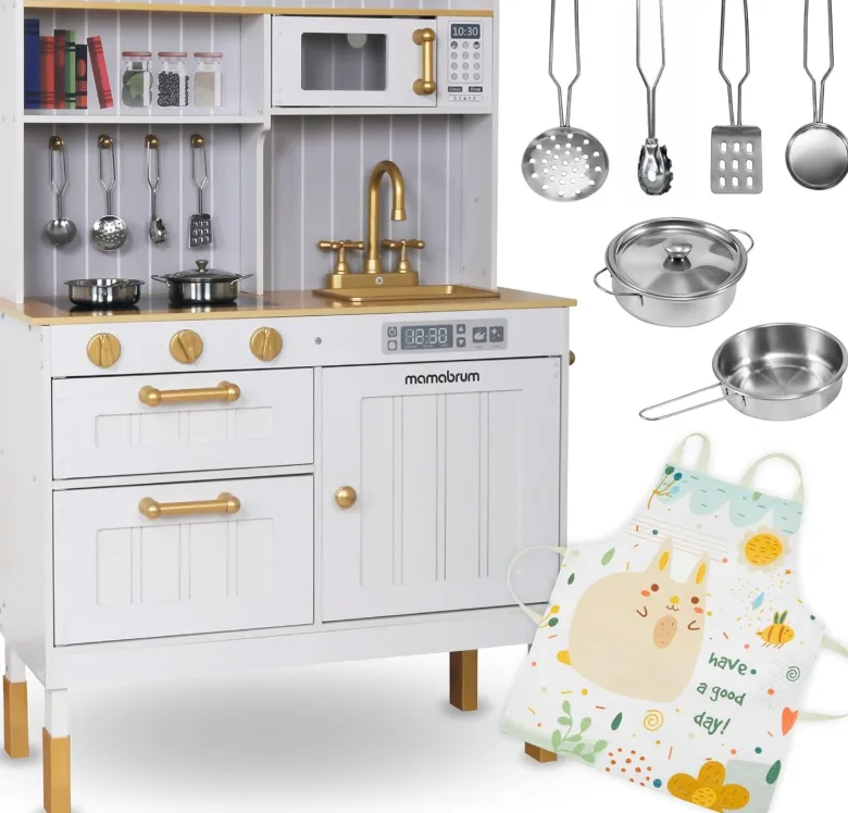 Cuisine enfant bois équipée +accessoires